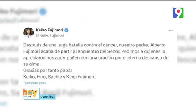 Fallece Alberto Fujimori Ex Presidente de Perú | Hoy Mismo