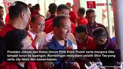 Presiden Jokowi Saksikan TIMNAS Indonesia Kontra Australia di Dampingi Menpora Dito dan Ketua Umum PSSI Erick Thohir
