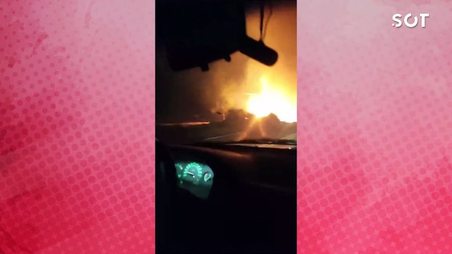 Incêndio de grandes proporções atinge vegetação às margens da BR-369 em Cascavel