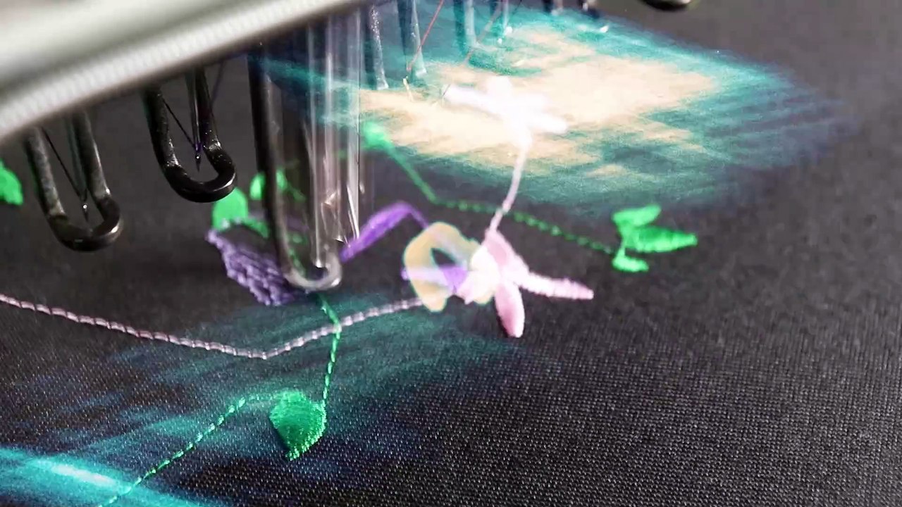 Turning Vibrant Floral Corner Border Design into Beautiful Machine Embroidery