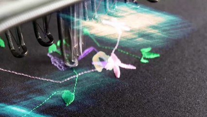 Turning Vibrant Floral Corner Border Design into Beautiful Machine Embroidery