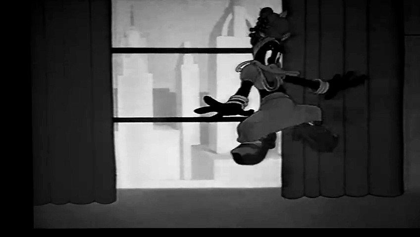 La transformation de Daffy DUCK en sud américaine version noir et blanc