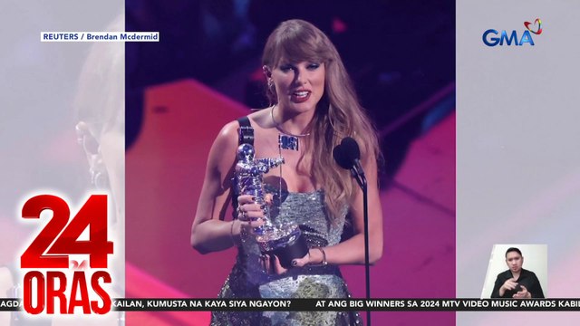 24 Oras: (Part 3) Taylor Swift, big winner sa 2024 MTV Video Music Awards; Lawa sa Mexico, Pampanga, pinalamutian na ng mga Christmas decor; Carla Abellana, nagka-kidney stones, muntik magka-sepsis, atbp.