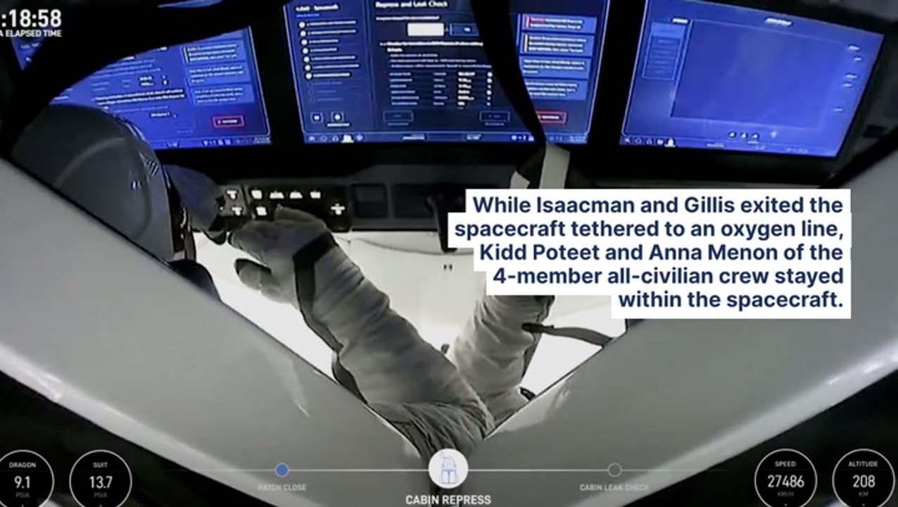 SpaceX Completes 1st-Ever Spacewalk By A Commercial Company As Part Of Polaris Dawn Mission