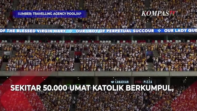 Momen Paus Fransiskus Pimpin Misa Akbar di Stadion Nasional Singapura