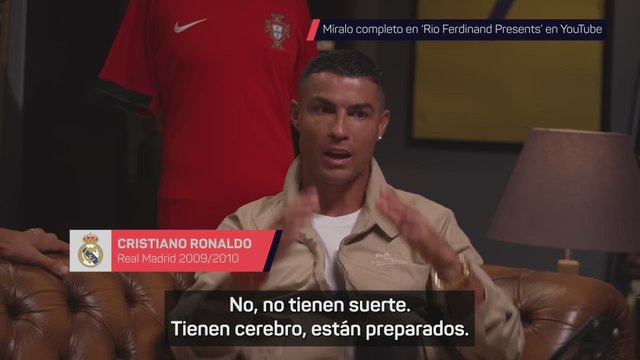 Cristiano Ronaldo: Lo del Real Madrid y la Champions no es suerte, es cerebro