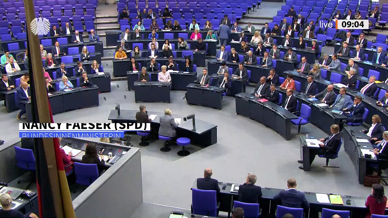 Bundestag berät sicherheitspaket - union pocht auf zurückweisungen