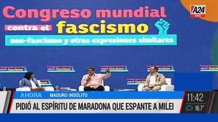 Maduro convoca al espíritu de Diego Maradona contra Milei