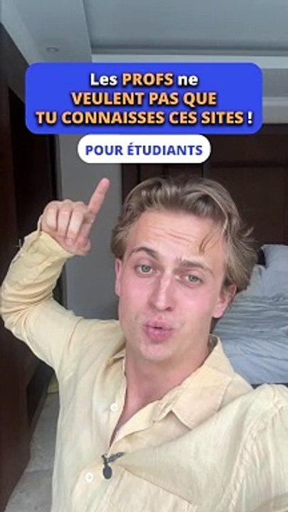 Les profs ne veulent pas que tu connaisses ces sites 