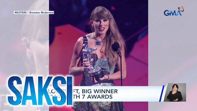 Taylor Swift, big winner sa VMAs with 7 awards | Saksi