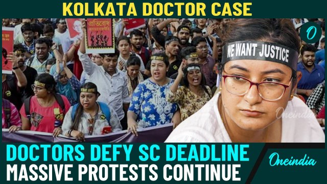 Kolkata RG Kar Case: Junior Doctors Hold Firm on Day 3 of Protest, Mass Support Grows