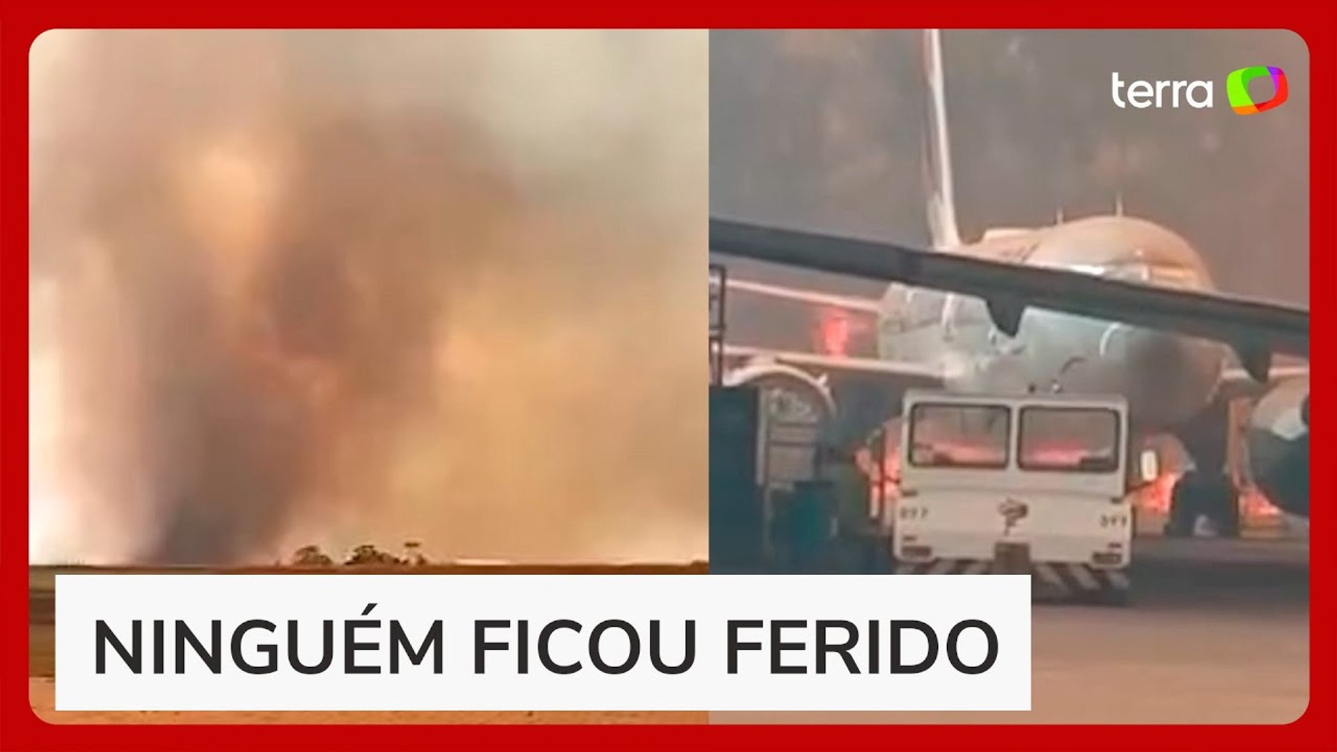 Incêndio atinge área próxima de aeroporto da Latam no interior de São Paulo