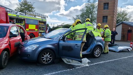 Fire & Rescue Service deliver a 12 minute demonstration on what happens at the scene of an accident