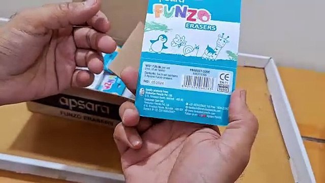 Unboxing and Review of Apsara Funzo Erasers with adorable animal prints and a clean, dustless design