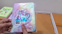 Unboxing and Review of Fur Unicorn Diary Notebook for Girls with different Designer Unicorn Pen Free Birthday Gift for Girls