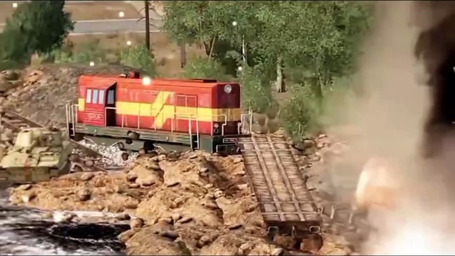 Ukrainian army accurately blew up a Russian reinforcement train