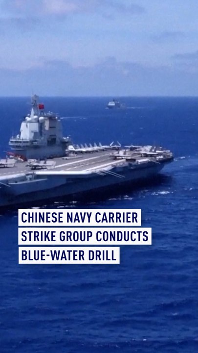 Chinese navy carrier strike group conducts drill