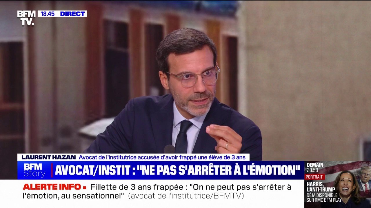 Fillette frappée par une enseignante: l'institutrice est "suspendue quatre mois", indique son avocat