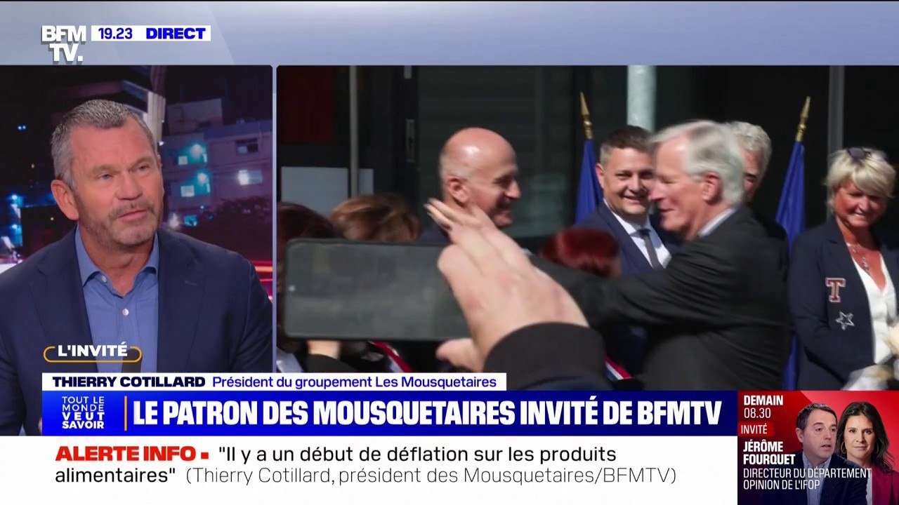 Thierry Cotillard (président du groupement "les Mousquetaires"): "Michel Barnier est quelqu'un qui a la culture du compromis"