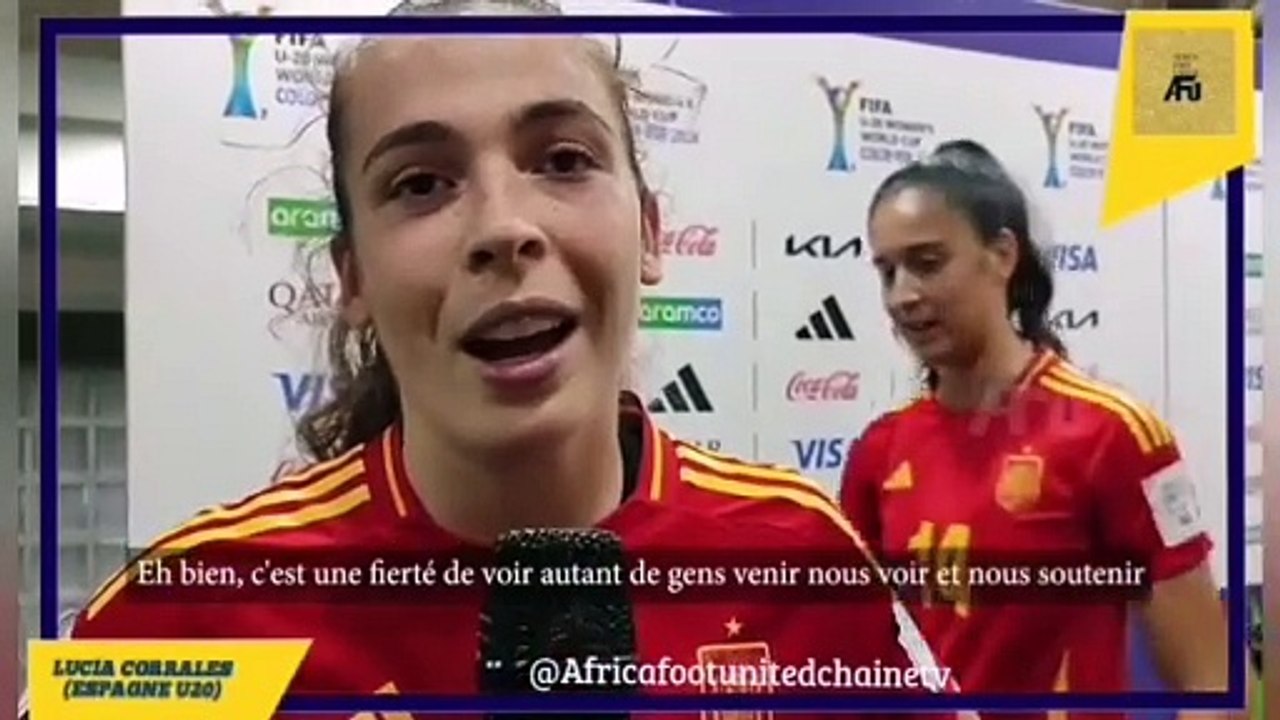 #AfricaFootUnited ️Coupe du Monde Féminine U20 en Colombie : La joueuse de la sélection espagnole U20  et du FC Séville Lucía Corrales remercie le public pour son soutien ⚽