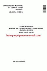 John Deere XUV560E XUV560E S4 Gator Technical Manual TM149619