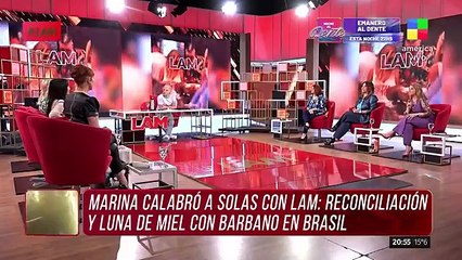 Marina Calabró A SOLAS CON LAM: Reconciliación y luna de miel con Rolando Barbano en Brasil.