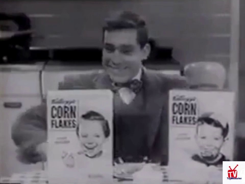 1950s Kellogg's - Jimmy Olson eats Corn Flakes at Clark Kent's home TV commercial