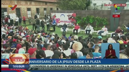 Venezuela | President Maduro celebrates 16th JPSUV anniversary with youth