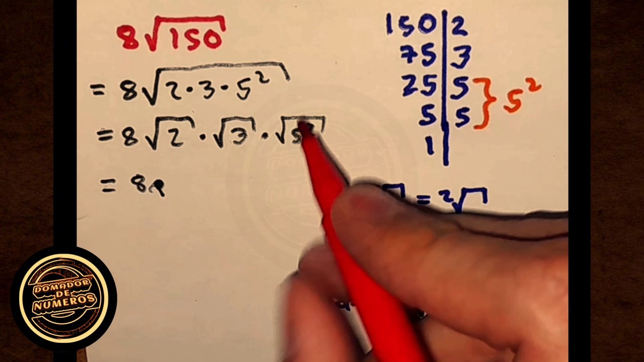 ¡ SIMPLIFICA la expresión de 8 por la raíz cuadrada de 150 de ésta manera! ¡Paso a paso!