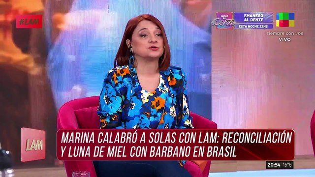 Marina Calabró RECONCILIADA con Rolando Barbano y de luna de miel en BRASIL