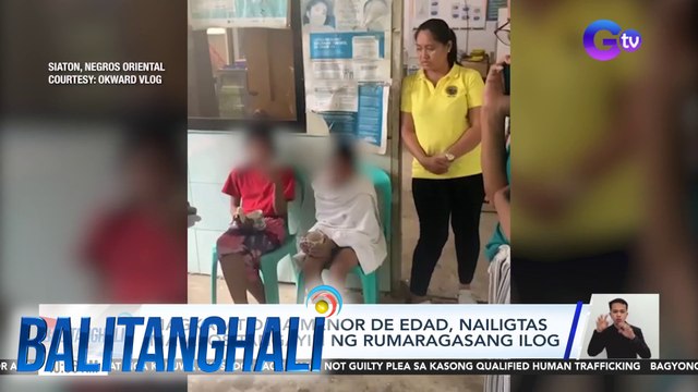 Magkapatid na menor de edad, nailigtas matapos tangayin ng rumaragasang ilog | Balitanghali