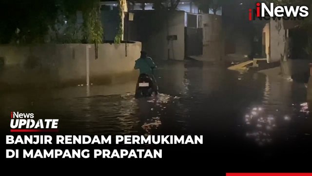 Imbas Hujan Deras, Banjir Rendam Permukiman Warga di Pondok Karya Mampang Prapatan
