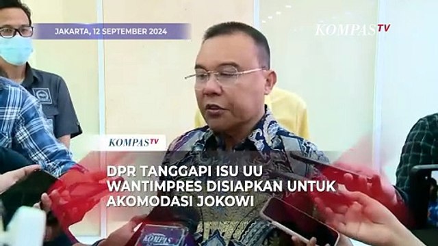 DPR Tanggapi Isu Revisi UU Wantimpres Disiapkan untuk Akomodasi Jokowi Jadi Penasihat Prabowo-Gibran