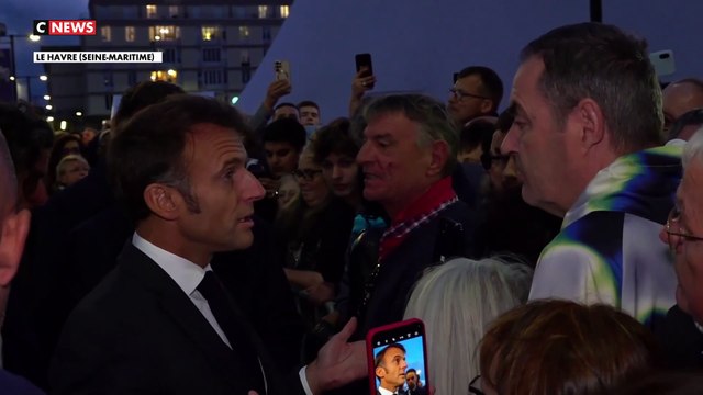 Emmanuel Macron pris à parti hier soir au Havre par un un homme lui reprochant d'être l'otage du RN et de ne pas avoir respecté le vote des Français lors des législatives