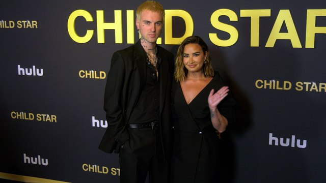 Jordan Lutes and Demi Lovato attend Hulu's Child Star Los Angeles premiere