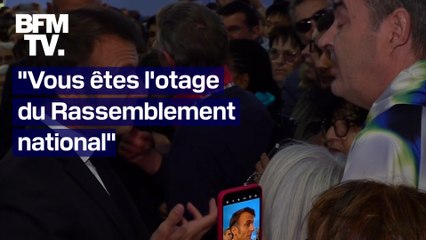 "Vous êtes l'otage du RN": Emmanuel Macron se fait interpeller lors d'un bain de foule au Havre