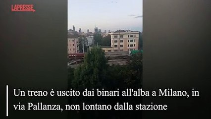 Milano, il container rovesciato sui binari dopo il deragliamento: il video di un residente
