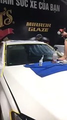 Dịch vụ tẩy ố – đánh bóng kính ô tô có phủ nano kính