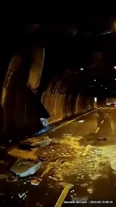 Lecco, crollo in galleria: la Statale 36 riapre nel primo pomeriggio