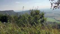 White Horse of Kilburn: I walked to the famous hill carving in Sutton Bank - the largest of its kind in Britain - and it felt like I was standing on the edge of the world