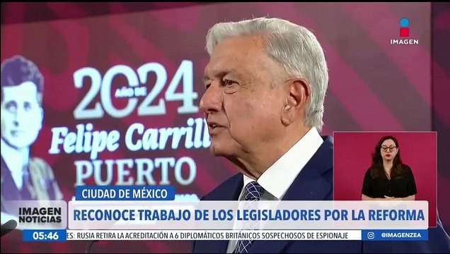 López Obrador reconoce el trabajo de senadores y diputados por la reforma judicial