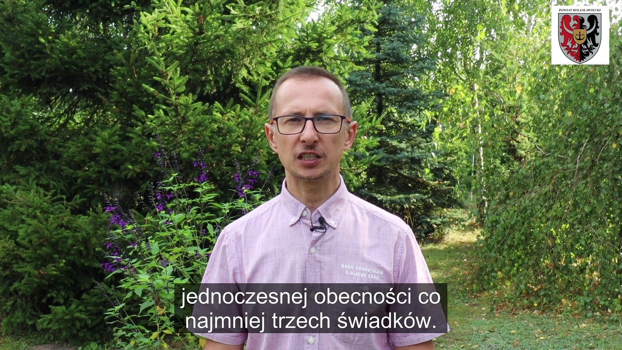 Wideo poradnik nt. "testamentu"  dla mieszkańców Powiatu Bolesławieckiego