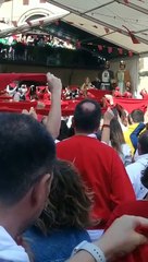 Explota el cohete de las fiestas de Olite en su soporte sin llegar a lanzarse