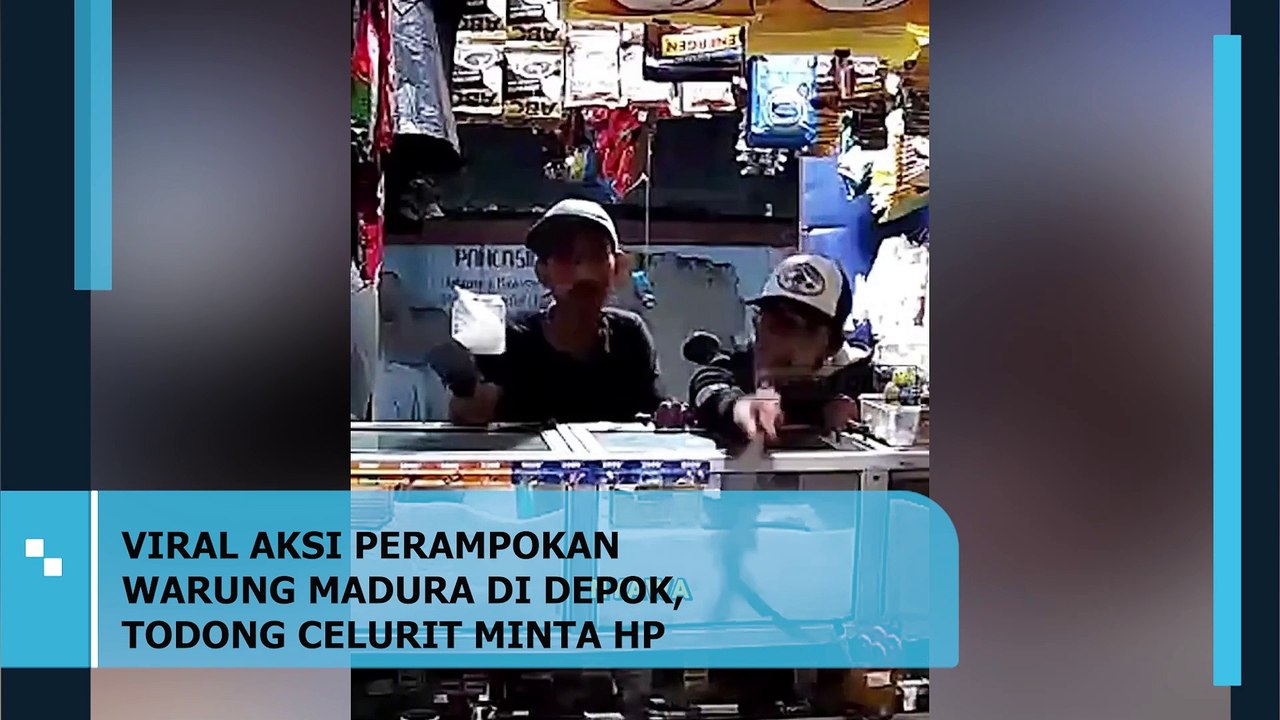 Viral Aksi Perampokan Warung Madura di Depok, Todong Celurit Minta HP