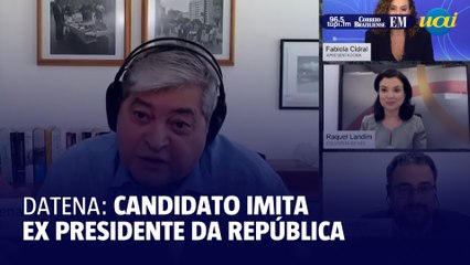 Datena faz imitação de Bolsonaro durante sabatina