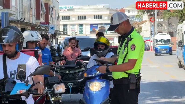 Polisten motosiklet sürücülerine dronlu denetim: 210 bin TL ceza kesildi, 11 motosiklet trafikten men edildi