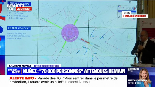 Parade des athlètes: Les commerces seront fermés à l'exception des hôtels , explique Laurent Nuñez, le préfet de police de Paris