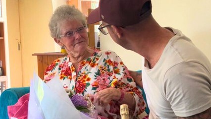 Groom surprises gran by asking her to walk him down the aisle
