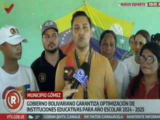 Nueva Esparta | Gobierno Nacional rehabilita planteles educativos en el mcpio. Gómez