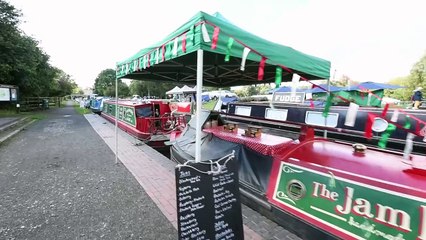 Boaters getting ready for the Black Country Boating Festival.